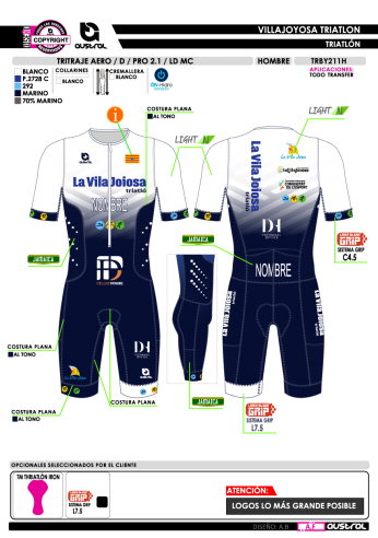 Tritraje AERO D PRO 2.1 LD MC - Blanco