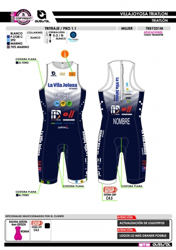 Tritraje PRO 1.1 - Blanco Tritraje PRO 1.1 - Blanco