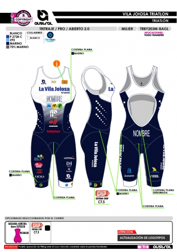 Tritraje PRO abierto 2.0 - Marino