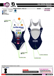 Tritraje body PRO 2.0 - Marino 2