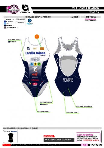 Tritraje body PRO 2.0 - Marino