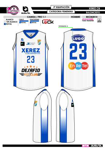 Camisa PRO 1.1 - 2ª Equip Mujer - Blanco